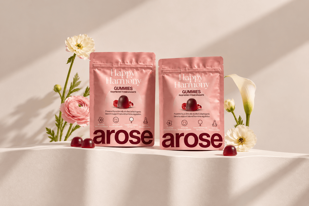 Happy Harmony pouches with fresh flowers